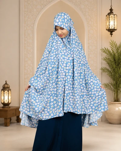 Salat Hijab Shy Blue