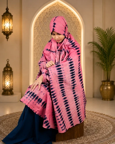 Salat Hijab Shy Pink Batik