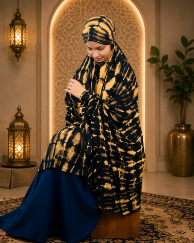 Salat Hijab Shy Yellow Batik