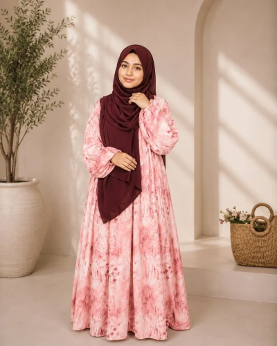 Chik Chik Borkha Peach Floral