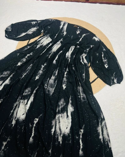 Chik Chik Borkha Black Marbel
